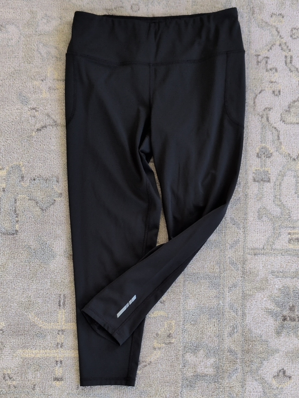 DSG Black 7/8 Running Performance High-Rise Drawstring Leggings